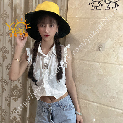 韓版雙面女裝漁夫帽 Korean style double-sided women's fisherman hat YYC000116