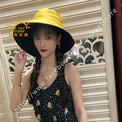 韓版雙面女裝漁夫帽 Korean style double-sided women's fisherman hat YYC000116