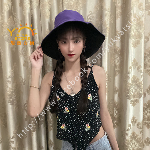 韓版雙面女裝漁夫帽 Korean style double-sided women's fisherman hat YYC000116