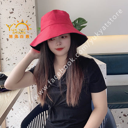 韓版雙面女裝漁夫帽 Korean style double-sided women's fisherman hat YYC000116