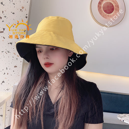 韓版雙面女裝漁夫帽 Korean style double-sided women's fisherman hat YYC000116