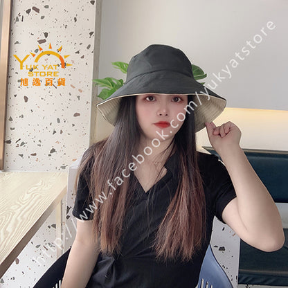 韓版雙面女裝漁夫帽 Korean style double-sided women's fisherman hat YYC000116